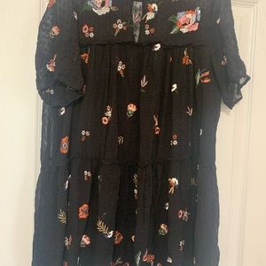 Black Zara Dress With lace in sequence